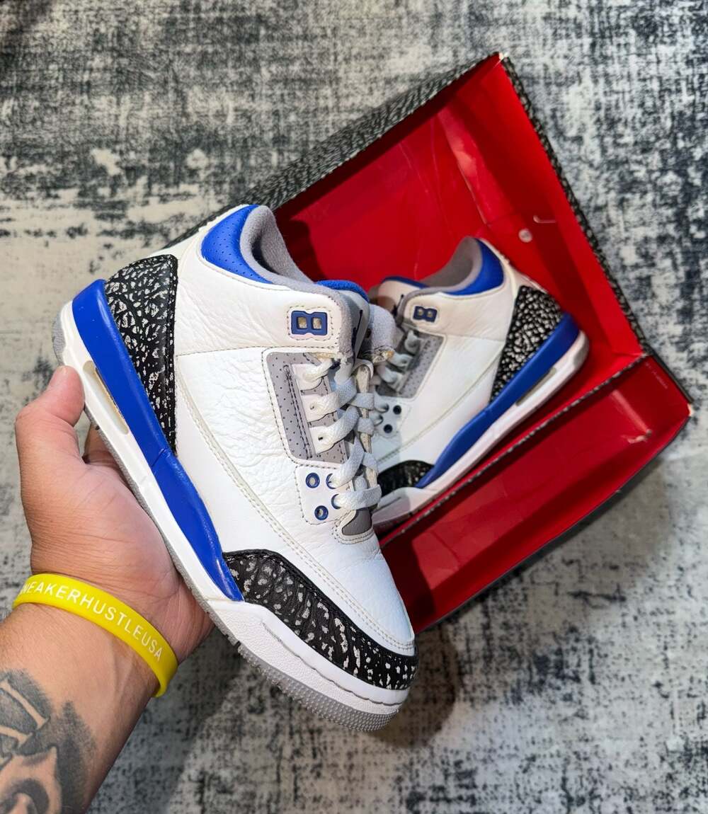 Air Jordan 3 Retro GS 'Racer Blue' Size 4.5Y